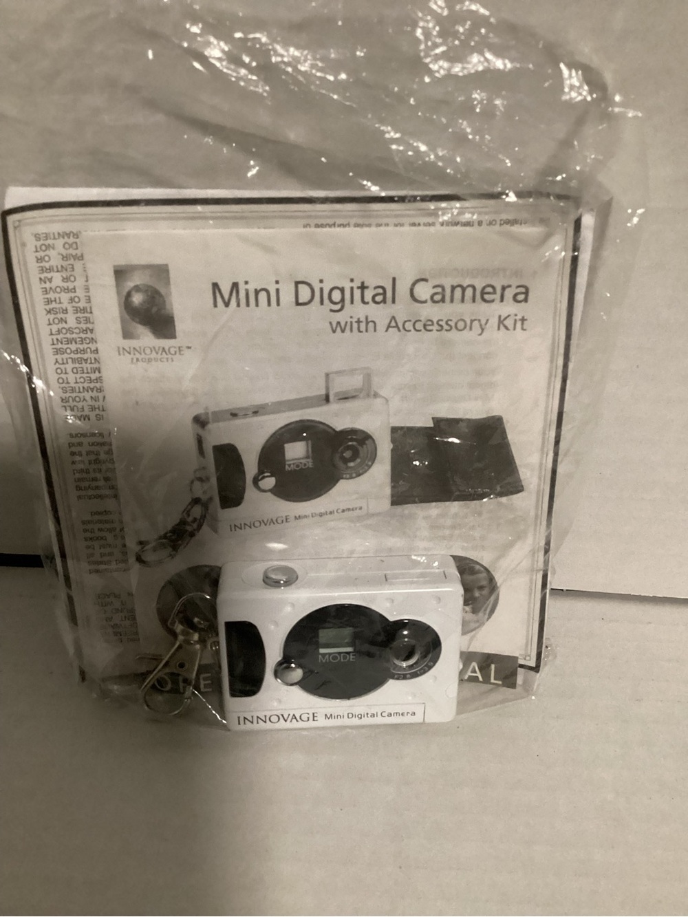 White Mini Digital Camera with Accessory Kit
